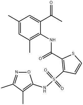 N-(2-Acetyl-4,6-dimethylphenyl)-3-[[(3,4-dimethyl-5-isoxazolyl)amino]sulfonyl]-2-thiophenecarboxamide|N-(2-乙酰基-4,6-二甲基苯基)-3-[[(3,4-二甲基-5-异恶唑基)氨基]磺酰基]-2-噻吩甲酰胺