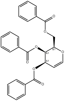 TRI-O-BENZOYL-D-GALACTAL Struktur
