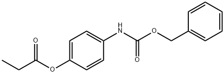 Carbamic acid, [4-(1-oxopropoxy)phenyl]-, phenylmethyl ester (9CI) Structure