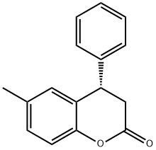 (4S)-6-甲基-4-苯基色满-2-酮 结构式