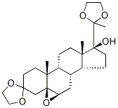 (5α,6α)-Epoxy-17α-hydroxy-pregnane-3,20-dione-3,20-bis(ethyleneketal),3496-78-4,结构式