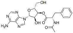 3'-O-(N-acetylphenylalanyl)adenosine 结构式