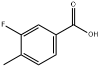 3-氟-4-甲基苯甲酸, 350-28-7, 结构式