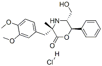 [3S-(3alpha,5beta,6alpha)]-3-[(3,4-dimethoxyphenyl)methyl]-5-(hydroxymethyl)-3-methyl-6-phenylmorpholin-2-one hydrochloride Structure