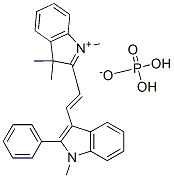 1,3,3-trimethyl-2-[2-(1-methyl-2-phenyl-1H-indol-3-yl)vinyl]-3H-indolium dihydrogen phosphate|