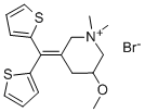 3-[ジ(2-チエニル)メチレン]-5-メトキシ-1,1-ジメチルピペリジニウム 化学構造式