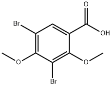 3,5-ジブロモ-2,4-ジメトキシ安息香酸 化学構造式