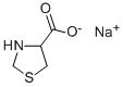 4-チアゾリジンカルボン酸ナトリウム 化学構造式
