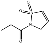 Isothiazole,  2,3-dihydro-2-(1-oxopropyl)-,  1,1-dioxide  (9CI) 化学構造式