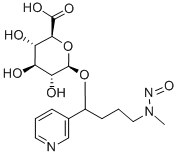 4-(Methylnitrosamino)-1-(3-pyridyl)-1-butanol-N-b-D-glucuronide Struktur