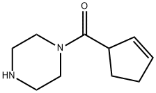 Piperazine, 1-(2-cyclopenten-1-ylcarbonyl)- (9CI) 化学構造式