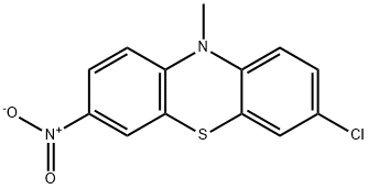 3-クロロ-10-メチル-7-ニトロ-10H-フェノチアジン 化学構造式
