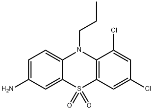 10-n-Propyl-1,3-dichloro-7-amino-phenothiazine-5,5-dioxide,35076-85-8,结构式