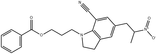 1-[3-(Benzoyloxy)propyl]-2,3-dihydro-5-(2-nitropropyl)-1H-indole-7-carbonitrile Structure