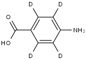 4-アミノ安息香酸-2,3,5,6-D4 化学構造式