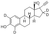 17A-乙炔基雌二醇-2,4,16,16-氘四,350820-06-3,结构式