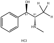 (1R,2S)-(-)-EPHEDRINE-GAMMA,GAMMA,GAMMA-D3 HCL Structure