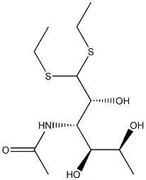 3-Acetylamino-3,6-dideoxy-L-ido-hexose diethyl dithioacetal Structure