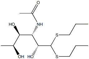 3-アセチルアミノ-3,6-ジデオキシ-L-イドースジプロピルジチオアセタール 化学構造式