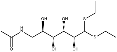6-アセチルアミノ-6-デオキシ-D-gluco-ヘキソースジエチルジチオアセタール 化学構造式