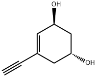 4-Cyclohexene-1,3-diol, 5-ethynyl-, (1R,3S)- (9CI) 结构式