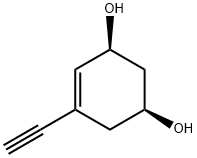 4-Cyclohexene-1,3-diol, 5-ethynyl-, (1S,3S)- (9CI) 结构式