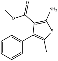 2-氨基-5-甲基-4-苯基噻吩-3-甲酸甲酯 结构式