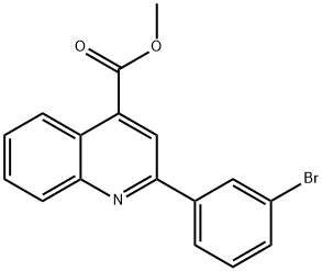 2-(3-BROMO-PHENYL)-QUINOLINE-4-CARBOXYLIC ACID METHYL ESTER, 350989-85-4, 结构式