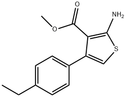 2-AMINO-4-(4-ETHYLPHENYL)THIOPHENE-3-CARBOXYLIC ACID METHYL ESTER Struktur