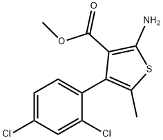 2-氨基-4-(2,4-二氯苯基)-5-甲基噻吩-3-羧酸甲酯,350989-98-9,结构式