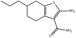 2-AMINO-6-PROPYL-4,5,6,7-TETRAHYDRO-1-BENZOTHIOPHENE-3-CARBOXAMIDE Structure