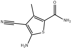 5-氨基-4-氰基-3-甲基-2-噻吩甲酰胺,350997-07-8,结构式