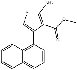 2-氨基-4-萘-1-基-噻吩-3-甲酸甲酯, 350997-17-0, 结构式