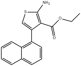 2-氨基-4-萘-1-基-噻吩-3-甲酸乙酯, 350997-18-1, 结构式