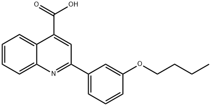 2-(3-丁氧基苯基)-喹啉-4-羧酸,350997-43-2,结构式