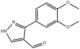 3-(3,4-二甲氧苯基)-1H-吡唑-4-甲醛,350997-69-2,结构式