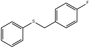 1-フルオロ-4-[(フェニルチオ)メチル]ベンゼン 化学構造式