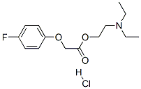 2-diethylaminoethyl 2-(4-fluorophenoxy)acetate hydrochloride 化学構造式