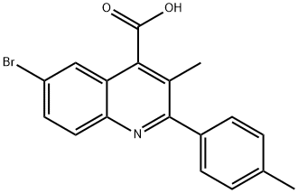 6-溴-3-甲基-2-(对甲苯基)喹啉-4-羧酸 结构式