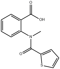 2-[メチル(2-チエニルカルボニル)アミノ]安息香酸 化学構造式