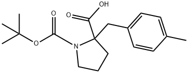 BOC-<ALPHA>-(4-METHYLBENZYL)-DL-PRO-OH Struktur