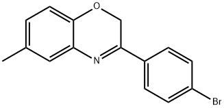 3-(4-ブロモフェニル)-6-メチル-2H-1,4-ベンゾオキサジン 臭化物 化学構造式