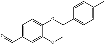 3-甲氧基-4-[(4-甲苄基)氧基]苯甲醛 结构式