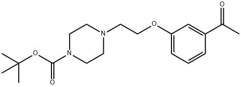 3-[2-(4-tert-Butoxycarbonylpiperazin-1-yl)ethoxy]acetophenone Struktur