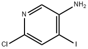 6-クロロ-4-ヨードピリジン-3-アミン 化学構造式