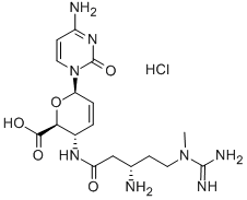 3513-03-9 4-[[(3S)-3-アミノ-5-(アミジノメチルアミノ)-1-オキソペンチル]アミノ]-1-(4-アミノ-2-オキソ-1(2H)-ピリミジニル)-1,2,3,4-テトラデオキシ-β-D-erythro-2-ヘキセノピラヌロン酸·塩酸塩