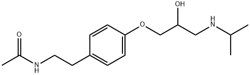 N-[2-[4-[2-Hydroxy-3-[(1-methylethyl)amino]propoxy]phenyl]ethyl]acetamide,35132-89-9,结构式