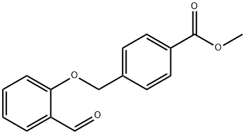 4-[(2-甲酰基苯氧基)甲基]-苯甲酸甲酯, 351335-29-0, 结构式