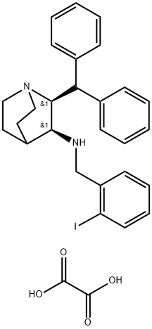 cis-2-(Diphenylmethyl)-N-[(2-iodophenyl)methyl]-1-azabicyclo[2.2.2]octan-3-amine  oxalate  salt