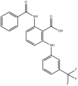 Benzoic  acid,  2-(benzoylamino)-6-[[3-(trifluoromethyl)phenyl]amino]- Structure